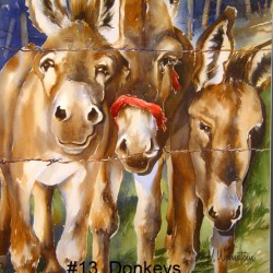 Donkeys | Price: $400 | 18x26