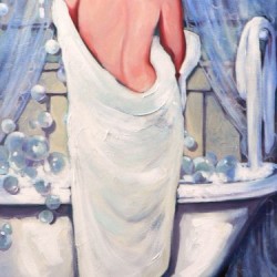 The Girl with the Yellow Ribbon | Price: $2800 | 24x48