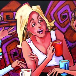 Lipstick on my Coffe Cup | Price:  $700 | 48x24